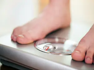 Woman focused on health and weight management